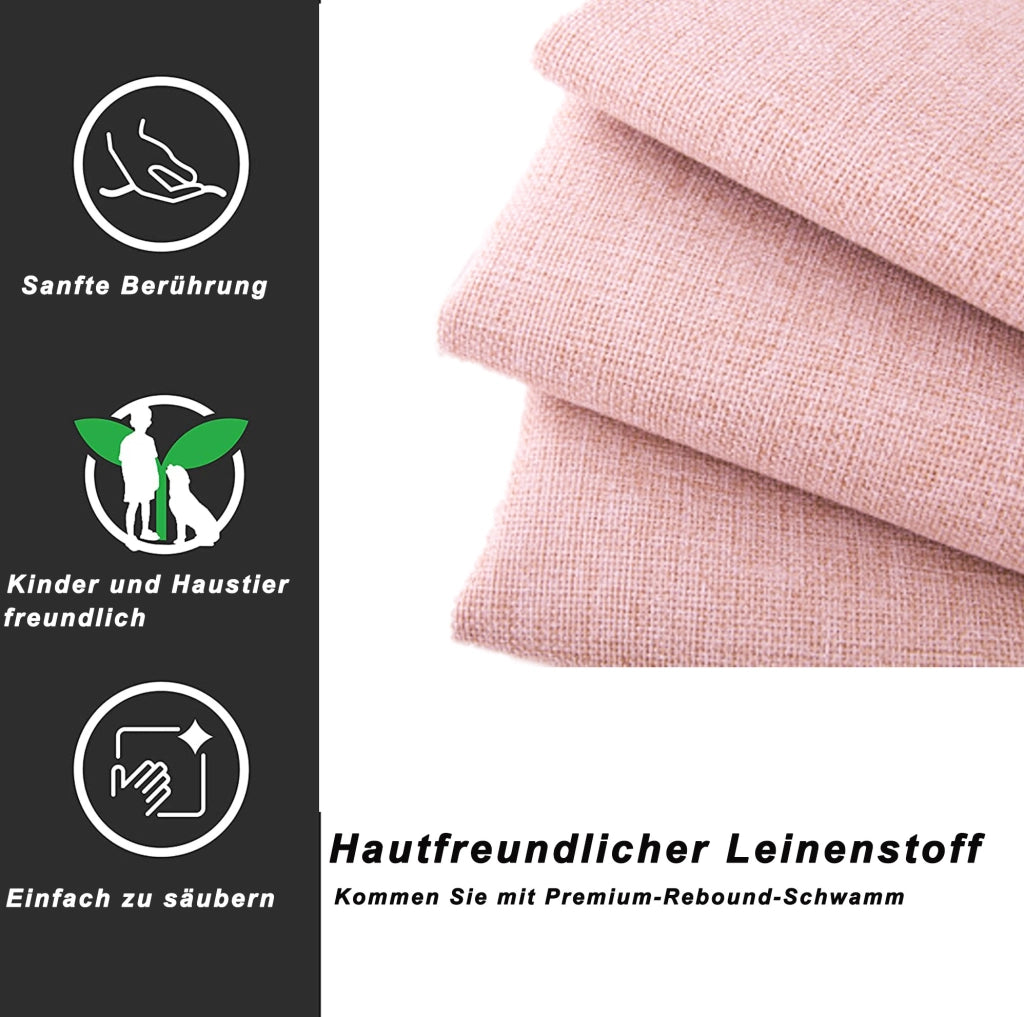 Letto imbottito per bambini 90x200 cm con contenitore idraulico; tessuto lino rosa
