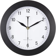 Cronometro radiocontrollato da parete, 25 cm orologio da parete silenzioso, rotondo alimentato da batterie, per cucina, soggiorno, bagno