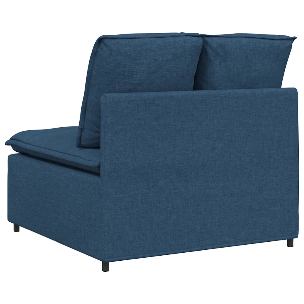 Modulo Centrale Divano Modulare con Cuscini Blu 100 cm 4104424