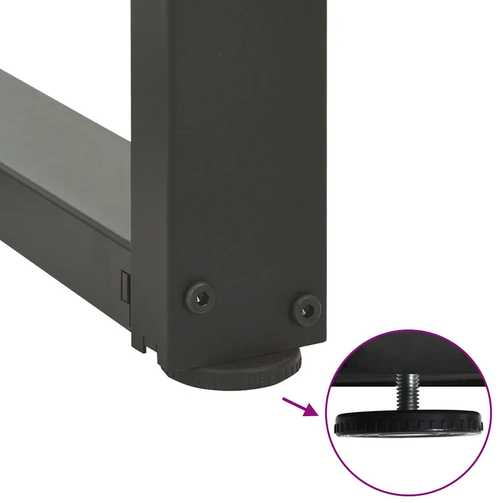 Gambe per Tavolino da Caffè a Forma di T 2 pz Antracite 70x25x(42-43) cm Acciaio 4013038