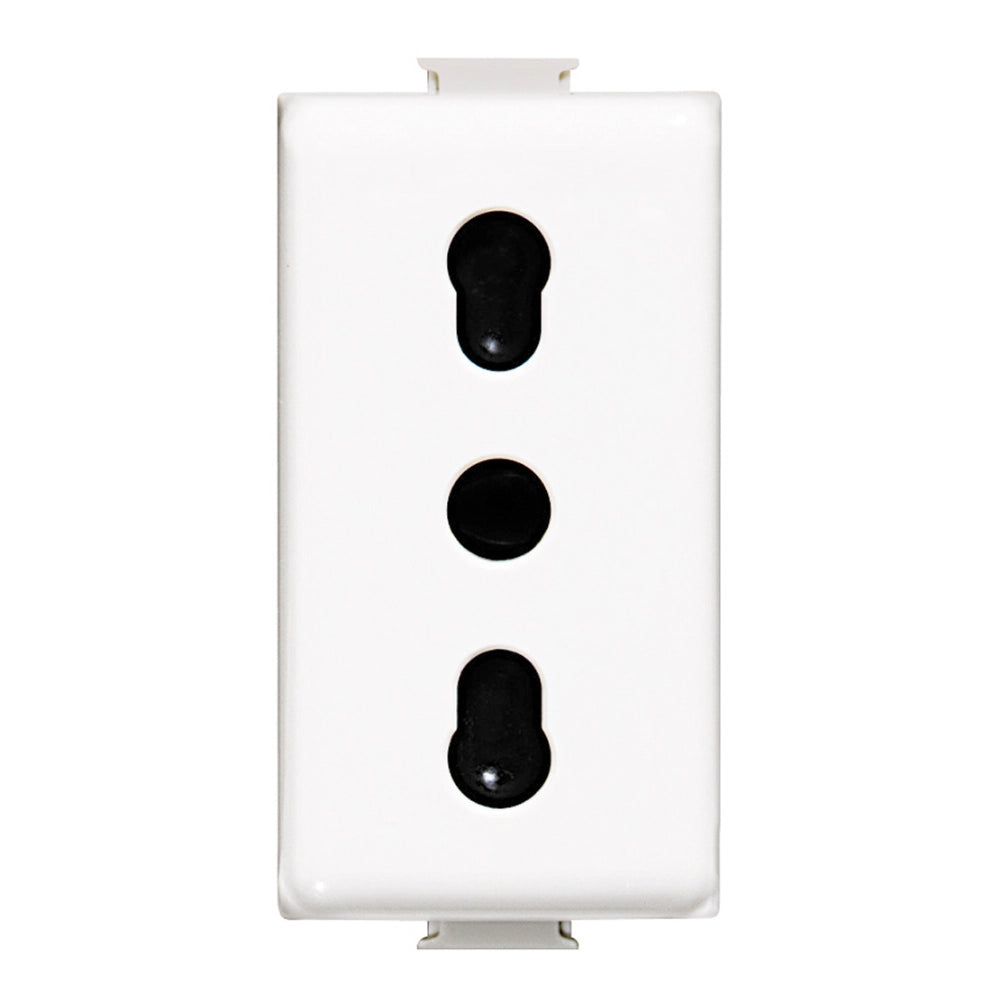 Presa bivalente bipasso serie matix bianco standard italiano am5180