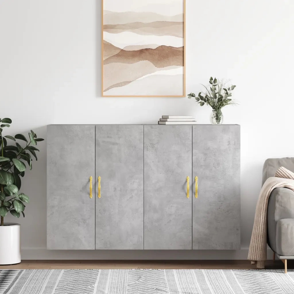 Mobili a Parete 2 pz Grigio Cemento 69,5x34x90 cm 3195607