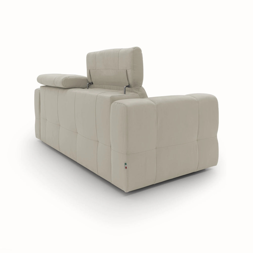 Kronos Divano con estraibile e poggiatesta reclinabili in morbida microfibra impermeabile T11 193 cm panna