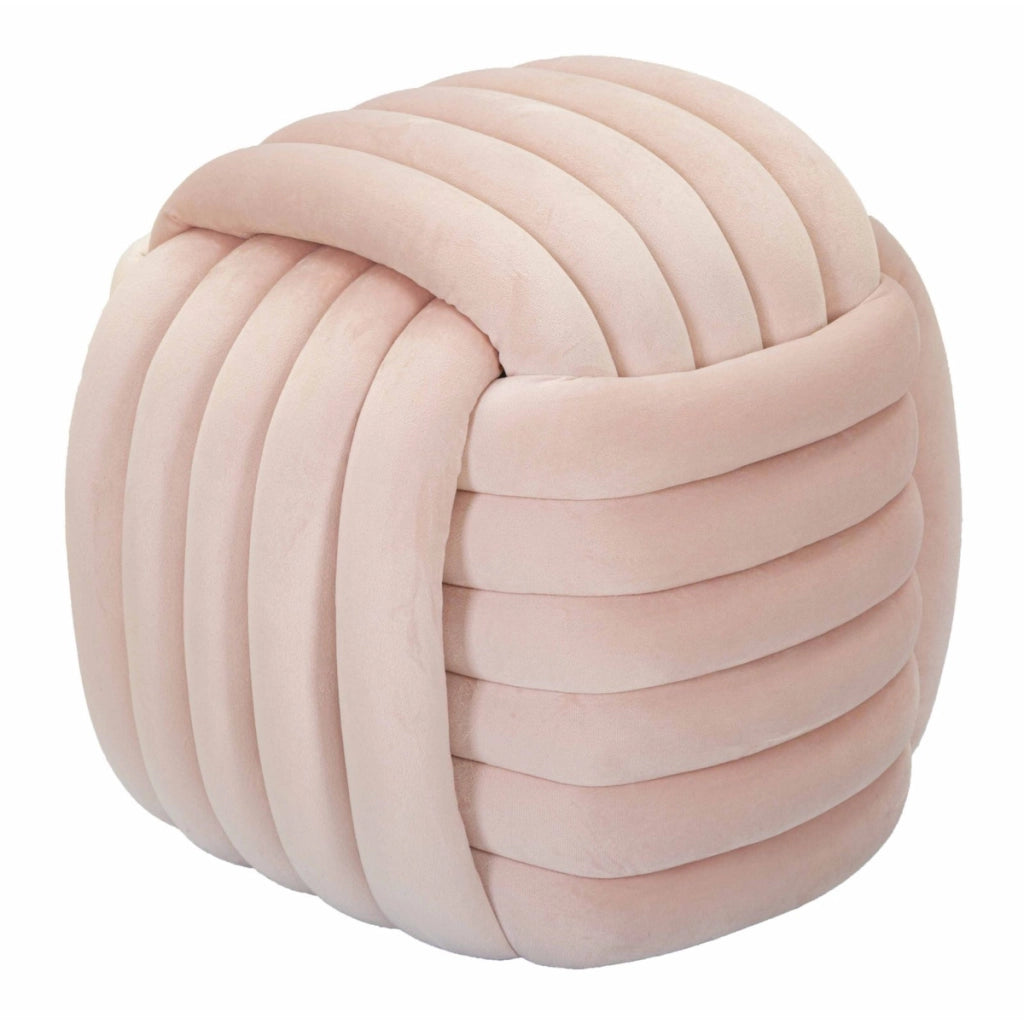 Pouf Gomitolo 5, Rosa, Cotone, 45x45x45 cm