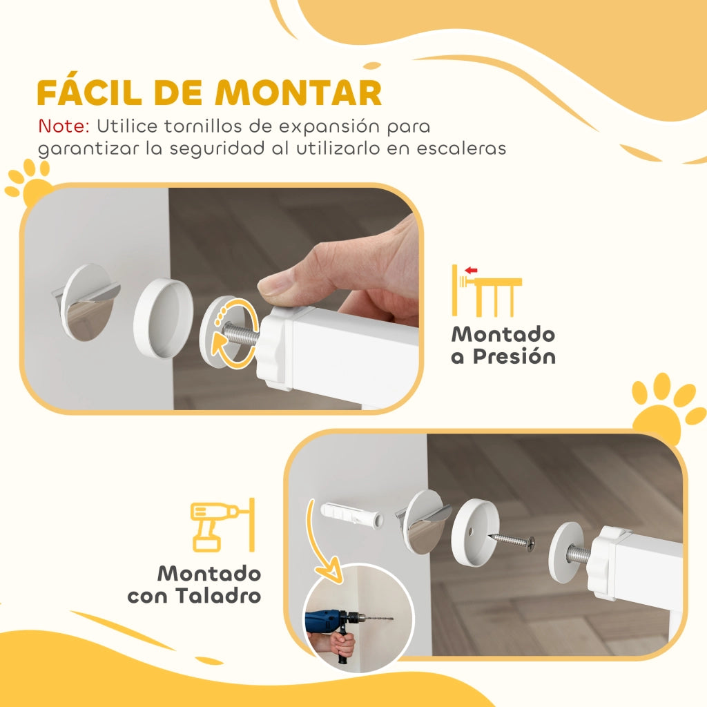Barriera per Cani ¨C zephmum ¨C Bianco 74-94 cm