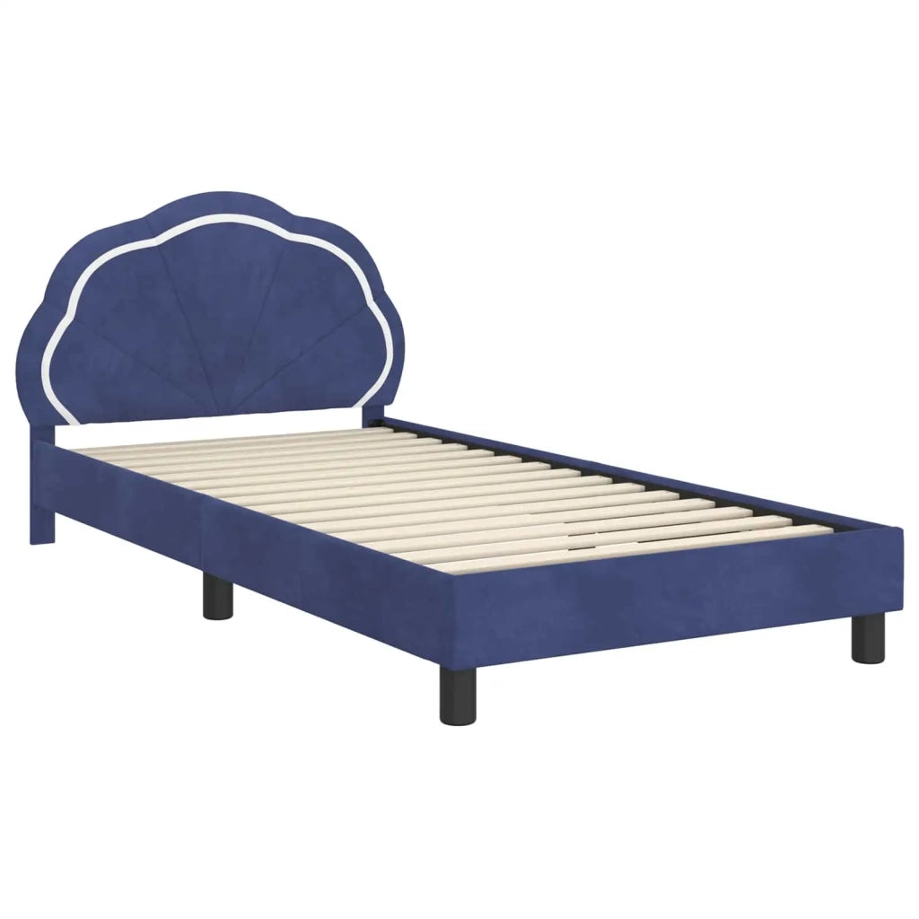 Struttura letto bambini con testata Blu Polizia 90 x 190 cm 42010921