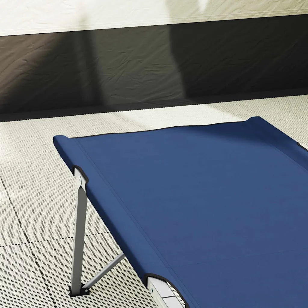 Letto da campeggio pieghevole 2 pcs Blu 194 x 62,5 x 42,5 cm 42003122