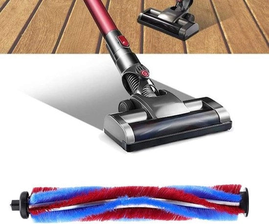 Barra di pulizia a rotelle Aspirapolvere a batterie Accessori Spazzola a rotelle V a forma di V - Per pavimenti duri .