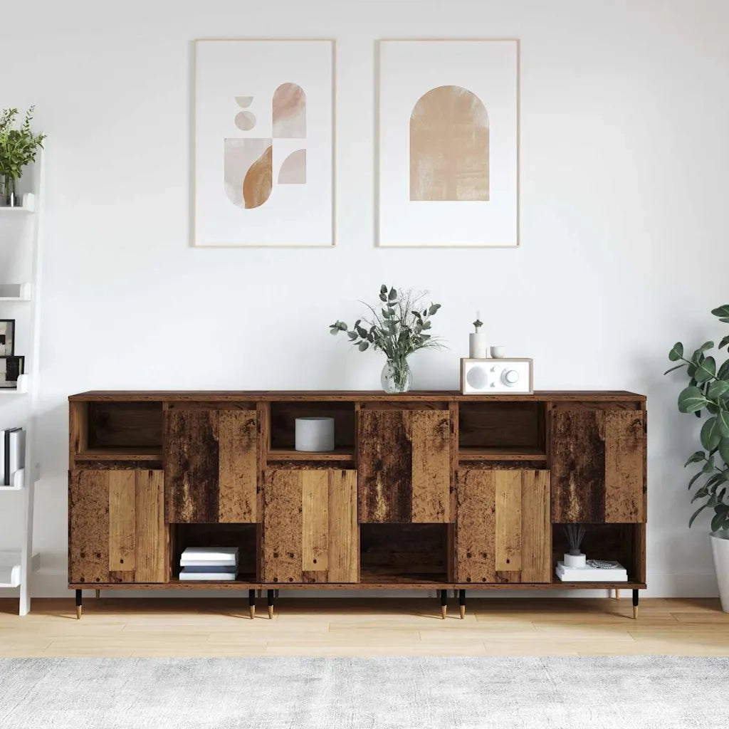 Sideboards 3 pcs Legno vecchio 180 x 35 x 70 cm