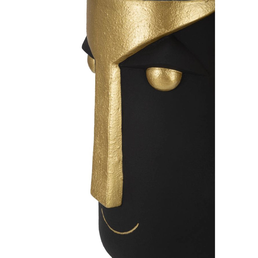 Vaso Decorativo Viso 22, Nero, Poliresina, 30x23,5x40 cm