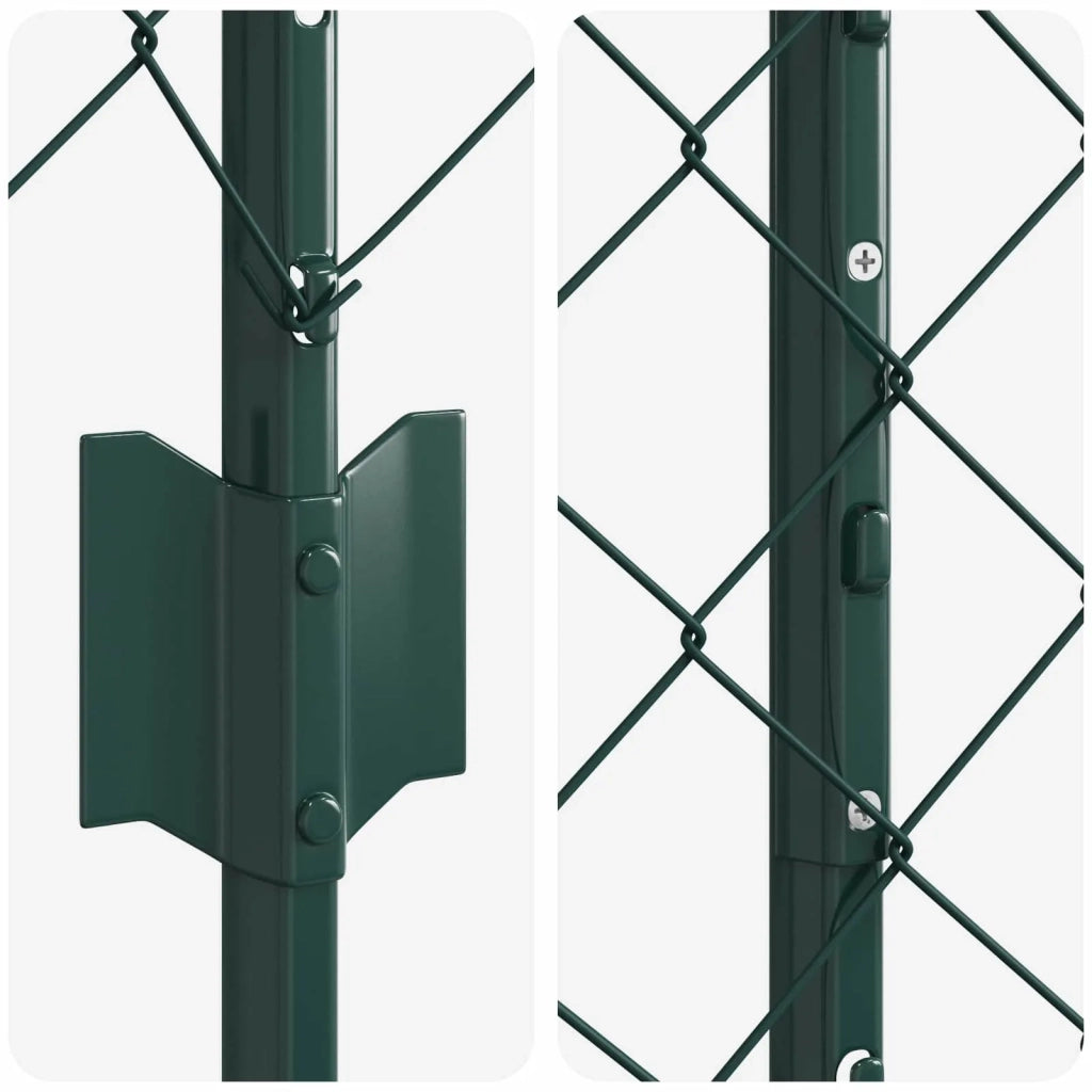 Recinzione a maglie con palo 25 x 1,4 m Verde Rete 3336254