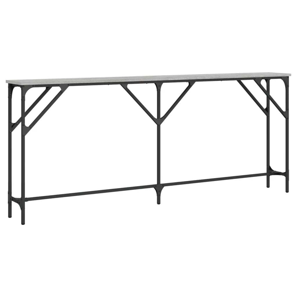 Tavolo Consolle Grigio Sonoma 180x23x75 cm in Legno Multistrato 837770