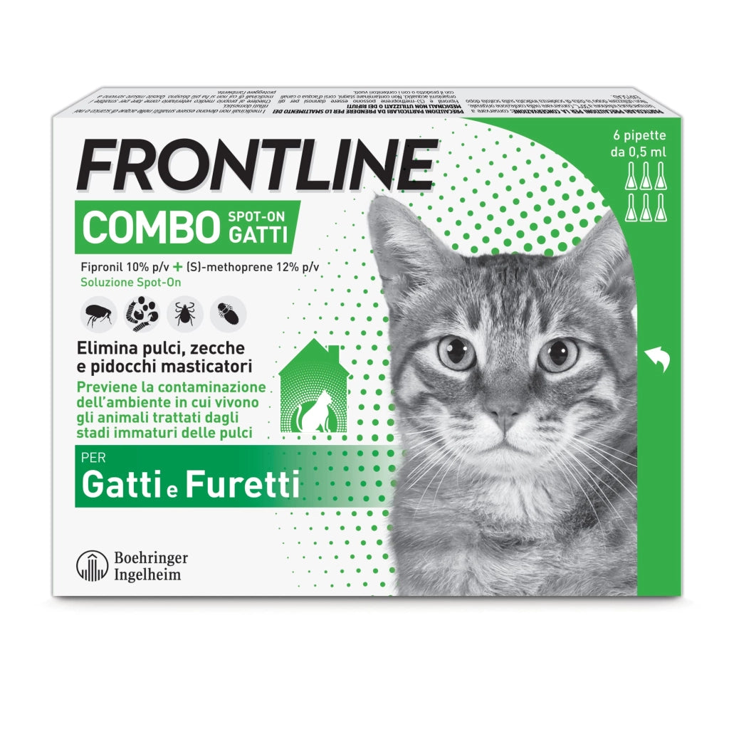 ANTIPARASSITARIO 'COMBO' FRONTLINE gatti e furetti - 6 pipetta - FRONTLINE