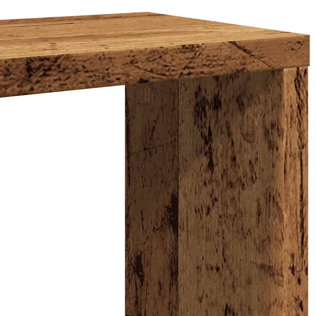 Mensole Parete a Cubo 4 pz Legno Vecchio 30x15x30 cm Truciolato 856577