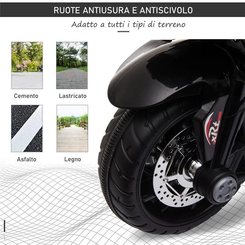 MOTO ELETTRICA PER BAMBINI 3-5 ANNI NERA