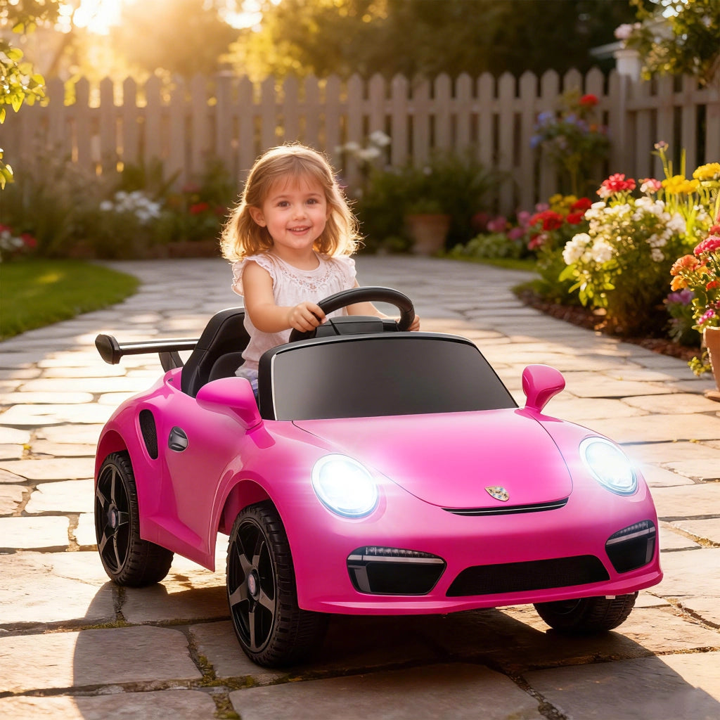 Auto elettrica per bambini con telecomando ¨C zephmum ¨C rosa