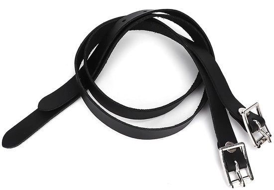 Sella di sicurezza - Materiale PU/Kunstleer - Struttura in acciaio inossidabile - Flessibile - Adatto per tutti i cavalli - 50 x 1,7 x 0,7 cm - Accessori per equitazione