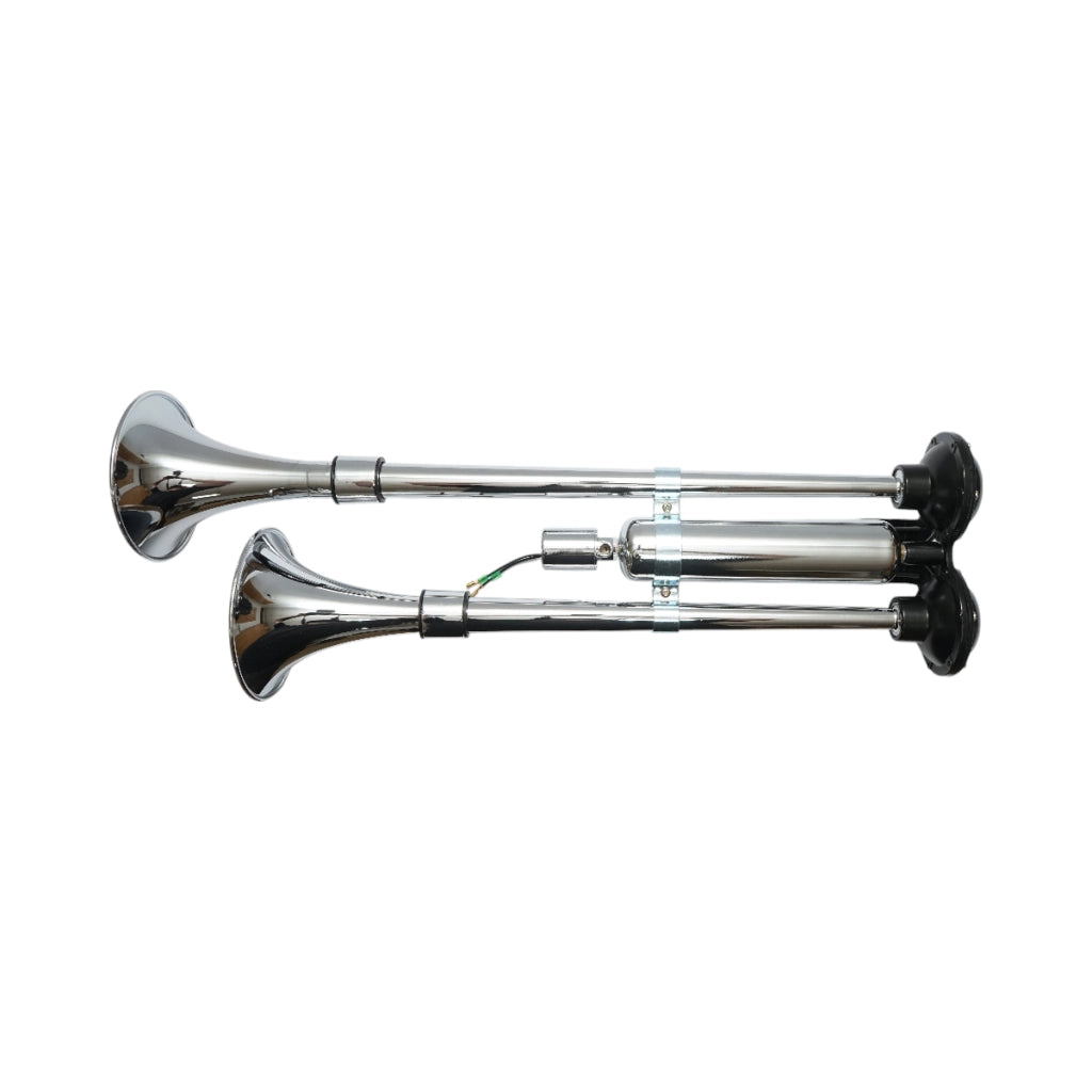 Clacson a 2 trombe 12V/24V per compressore d’aria.