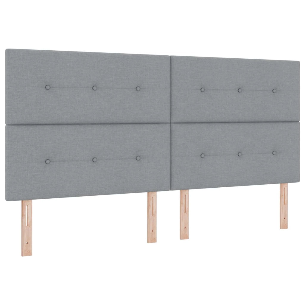 Letto Ottomano con Materasso e LED Grigio Chiaro 200 x 200 cm 3458444