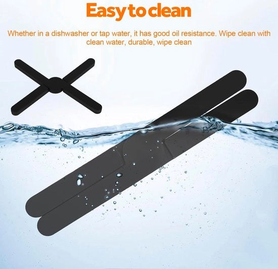 Set di Sosteggi Silicone a Quattro Elementi, Pannelli di Sostegno Pieghevoli Resistente al Calore, Protezione fino a 250 Gradi Celsius