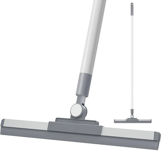 Squeegea per pavimento acqua, 136 cm steel lungo regolabile, wisser in gomma per pavimento doccia, piastrelle, finestre e vetri