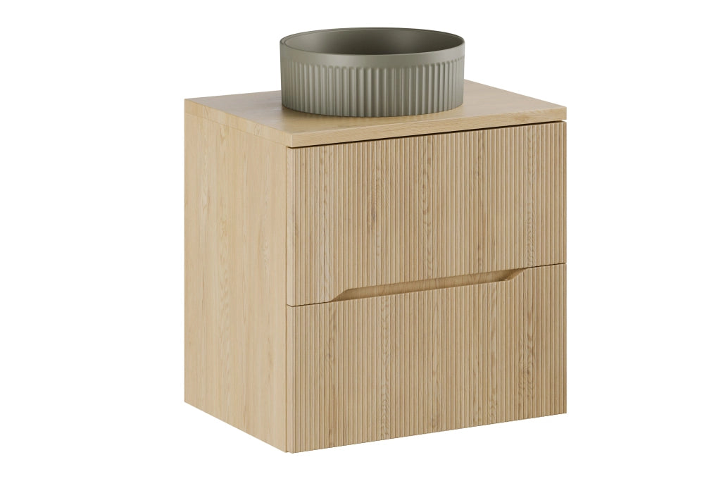 Set mobili bagno 60 cm con piano e lavabo da appoggio Beyond Nordic Cremona 60 cm