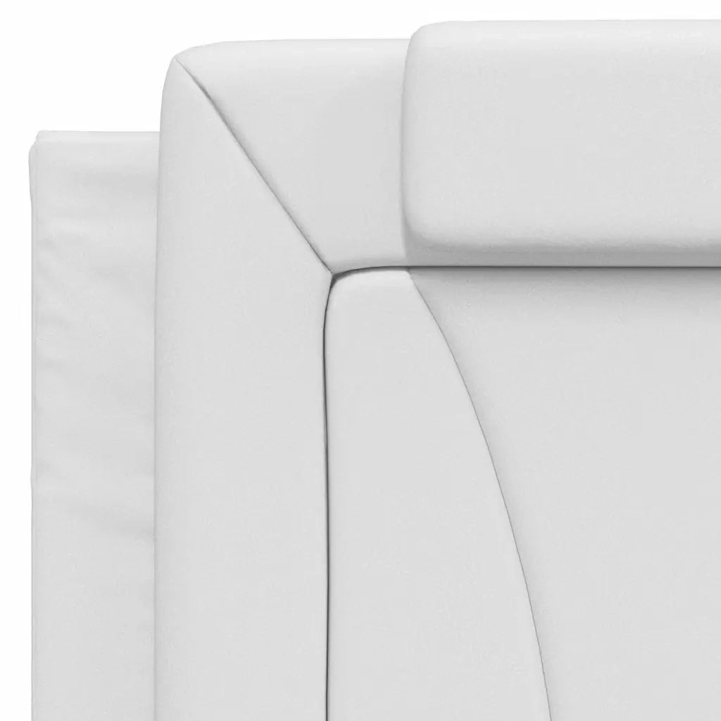 Letto singolo | Letto per adulti | Letto Viana con Materasso Bianco 100x200 cm in Similpelle