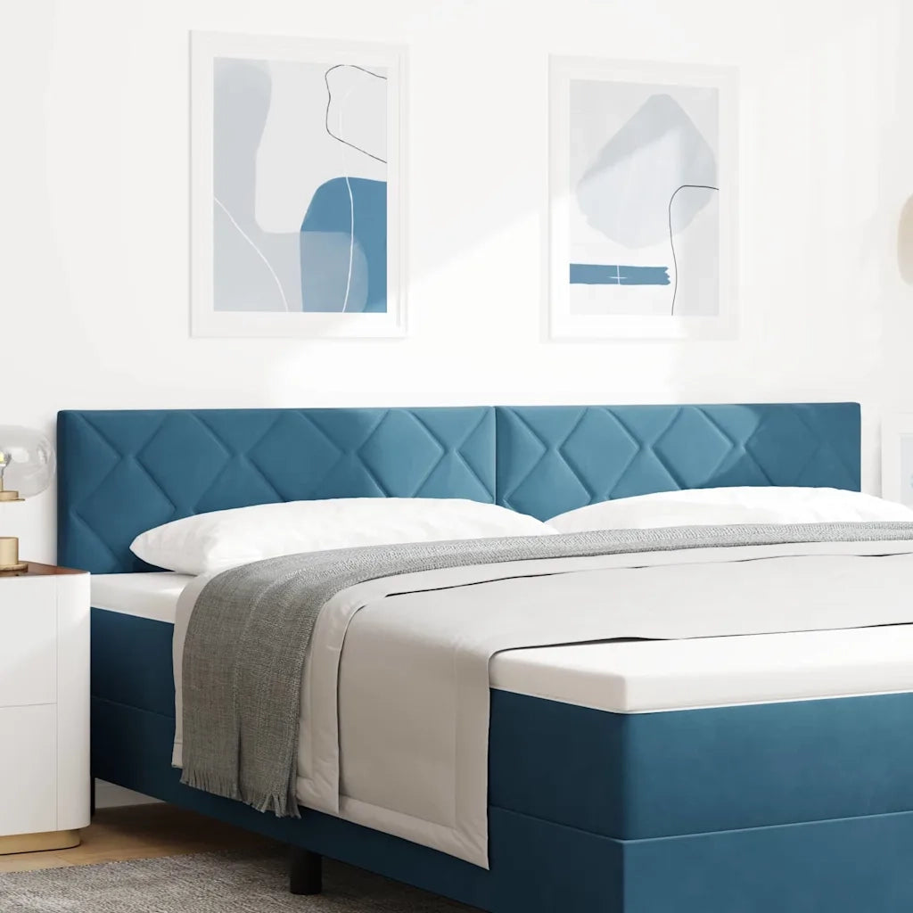 Testiera | Testata LED Blu Scuro 200 cm Velluto