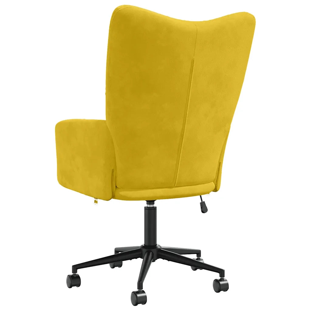 Poltrona Relax Giallo Senape in Velluto 328179