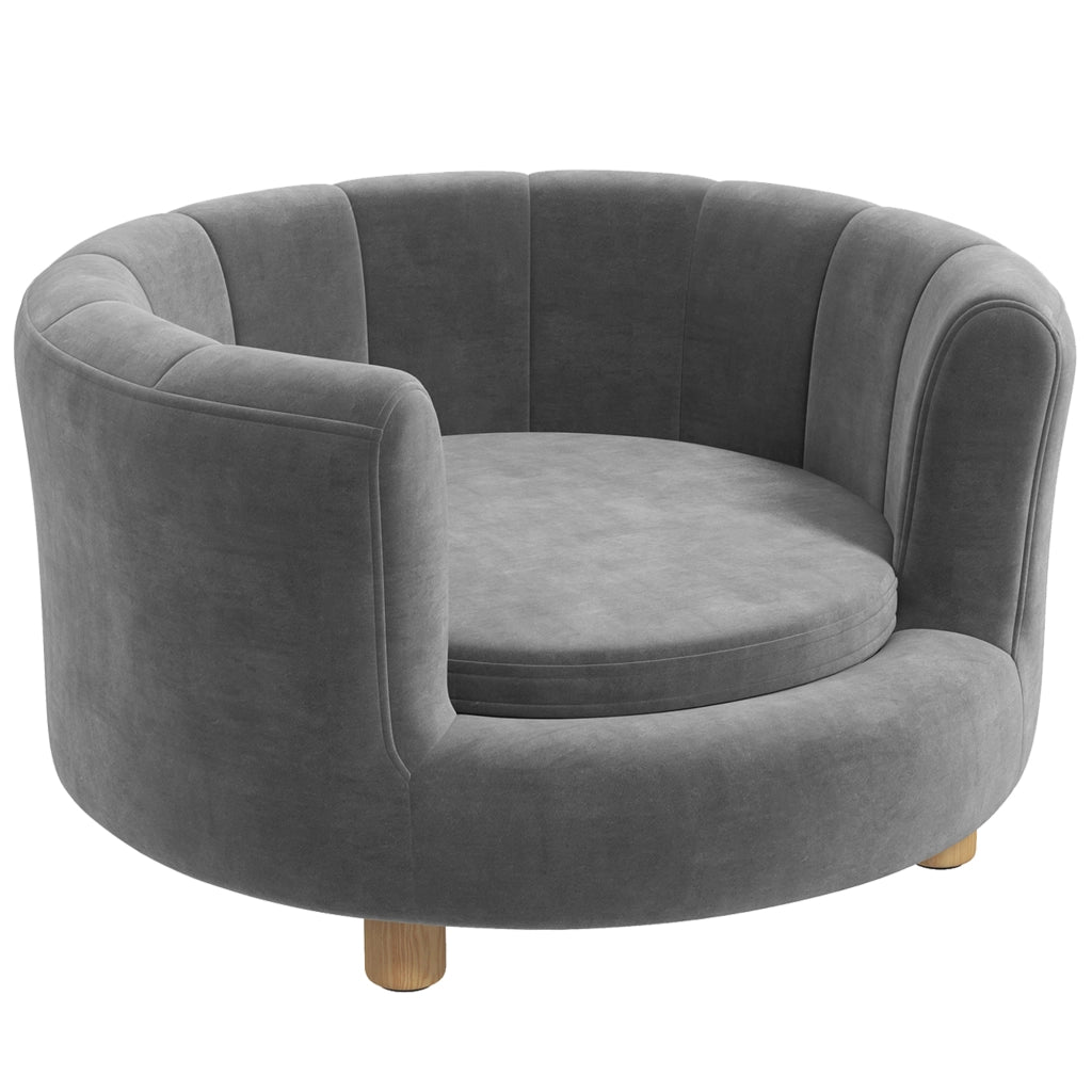 DIVANO PER ANIMALI 65 x 64 x 37 cm Grigio in poliestere
