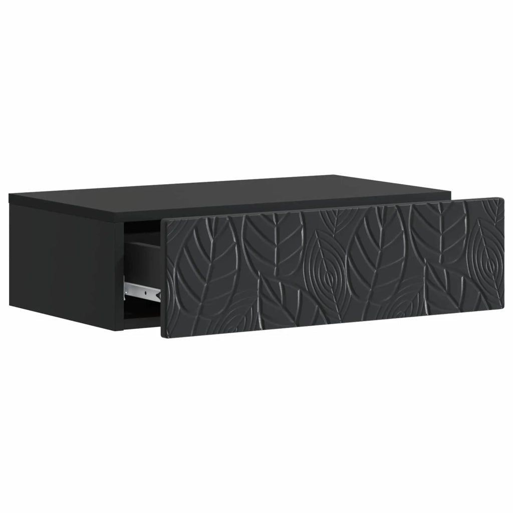 Tavolino da Parete Laterale Nero 59 x 34,5 x 17 cm 898826