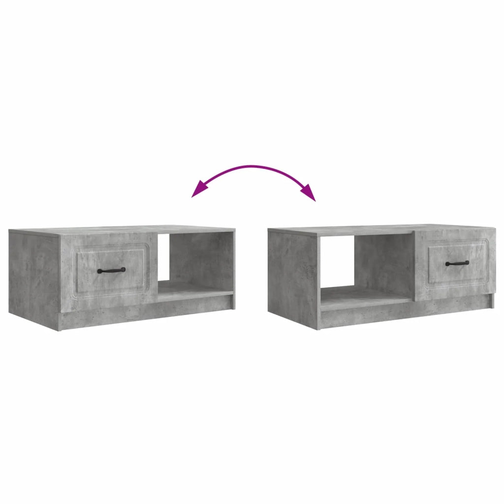 Tavolino da salotto | Tavolino da caff¨¨ | Tavolino da Soggiorno Grigio Cemento 90 x 50 x 37 cm