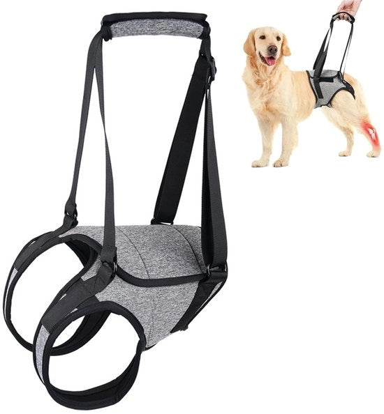 Harnas per cani adattabile - Aiuto al traino per cani - Antitriche harnas - Adatto per cani grandi - Materiale: poliestere - Lunghezza 62-76 cm - Cinturino per cani