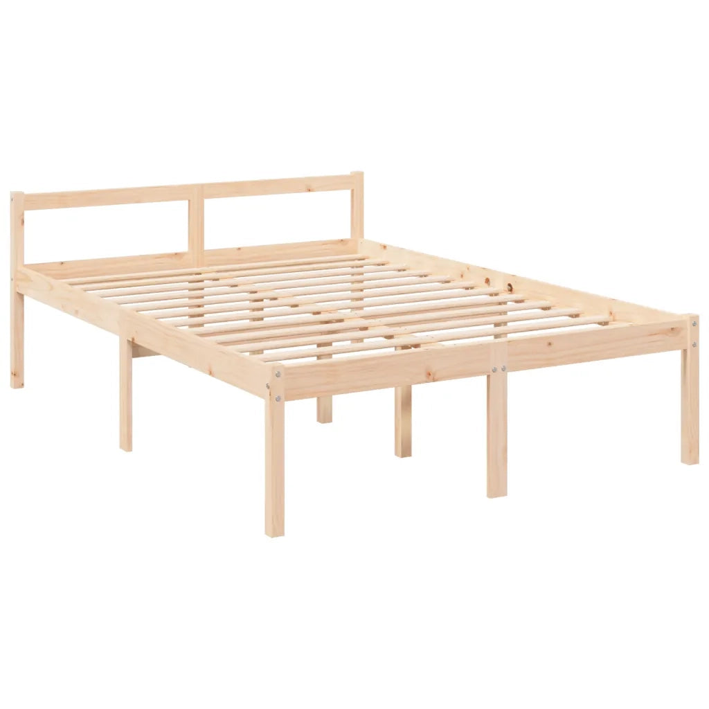 Letto matrimoniale | Letto per adulti | Letto per Anziani con Testiera Small Double in Legno Massello