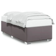 Letto singolo | Letto per adulti | Giroletto Grigio 100x200 cm in Similpelle