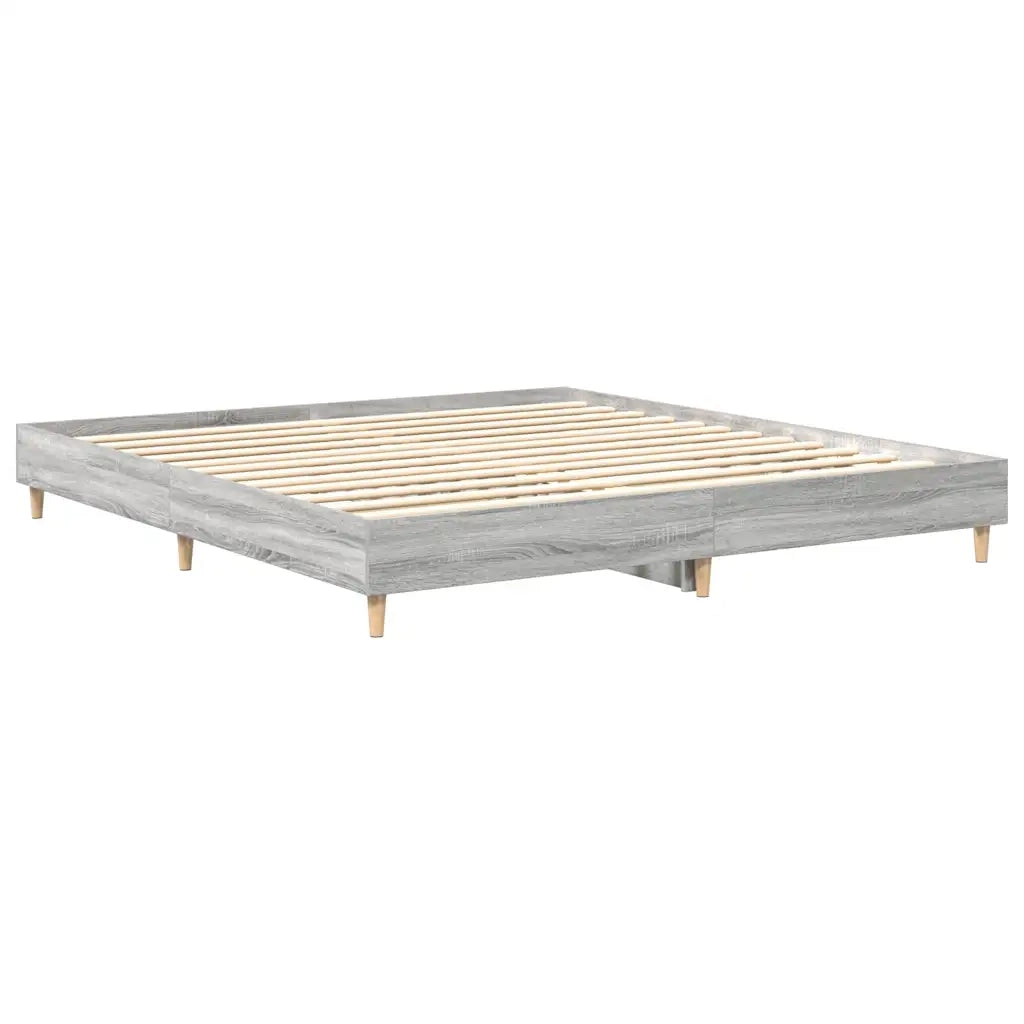 Giroletto senza Materasso Grigio Sonoma 160x200 cm Truciolato 3329035