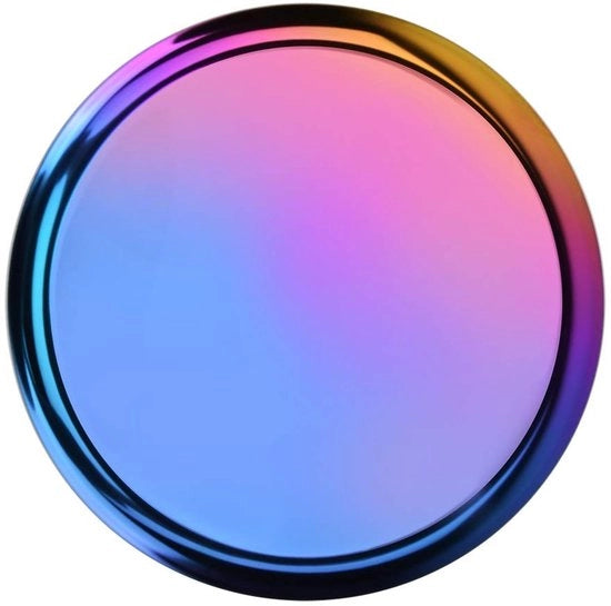 Piatto di Servizio in Acciaio Inossidabile di Alta Qualità - 28 cm - Piatto Ronde Decorativo - Facile da Pulire e Sostenibile