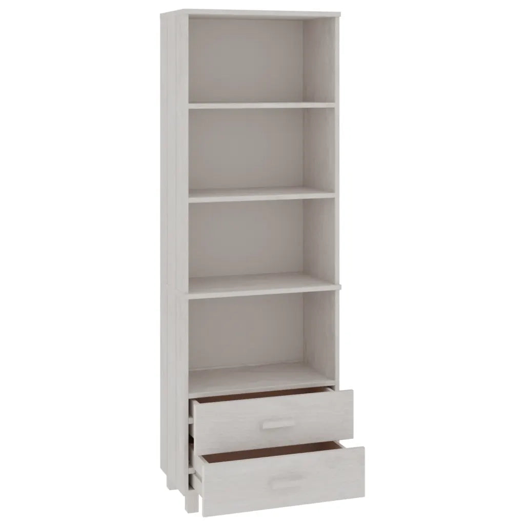 Credenza | Madia | Buffet da pranzo | Armadio da pranzo HAMAR Bianca 60x35x180 cm in Legno Massello di Pino