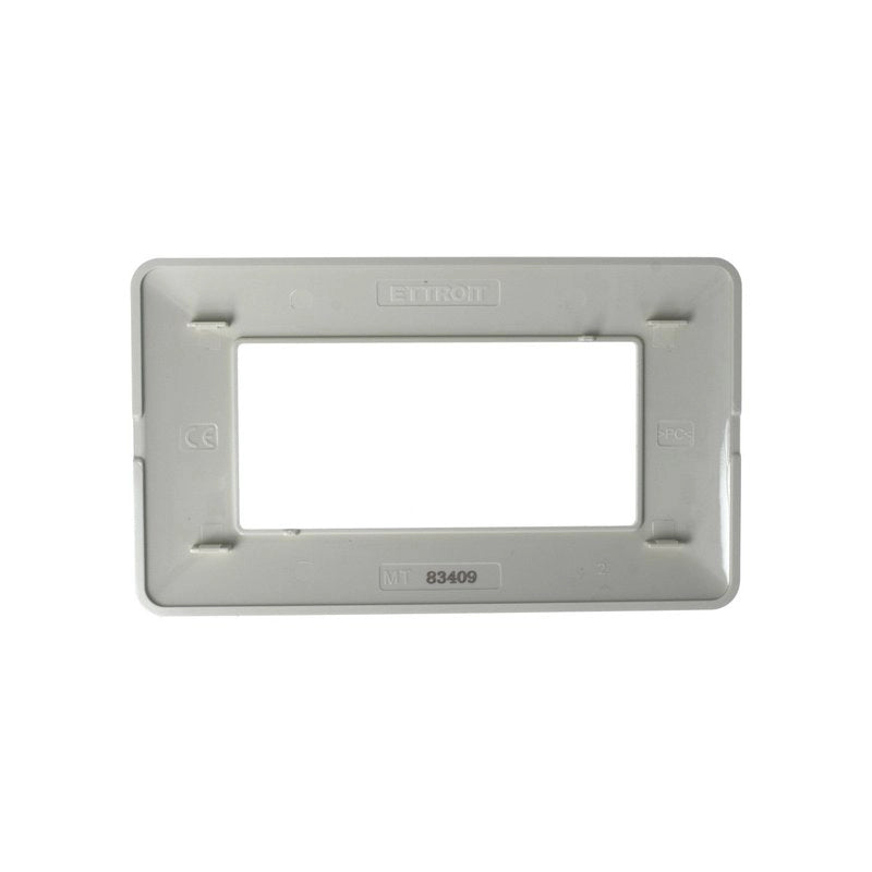 Placca Plastica Serie Solar 4P Colore Nero Satinato Compatibile Con Bticino Matix