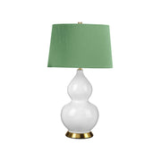 Lampada da tavolo Isla ceramica bianca paralume verde Elstead