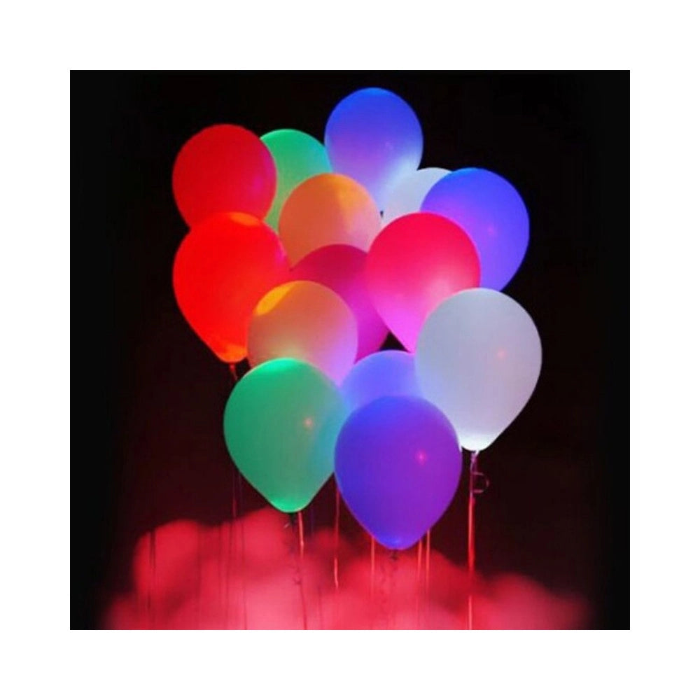 Trade Shop - Palloncini Luminosi 30 Cm Colorati Confezione 10 Pezzi Eventi Festa Balloon -