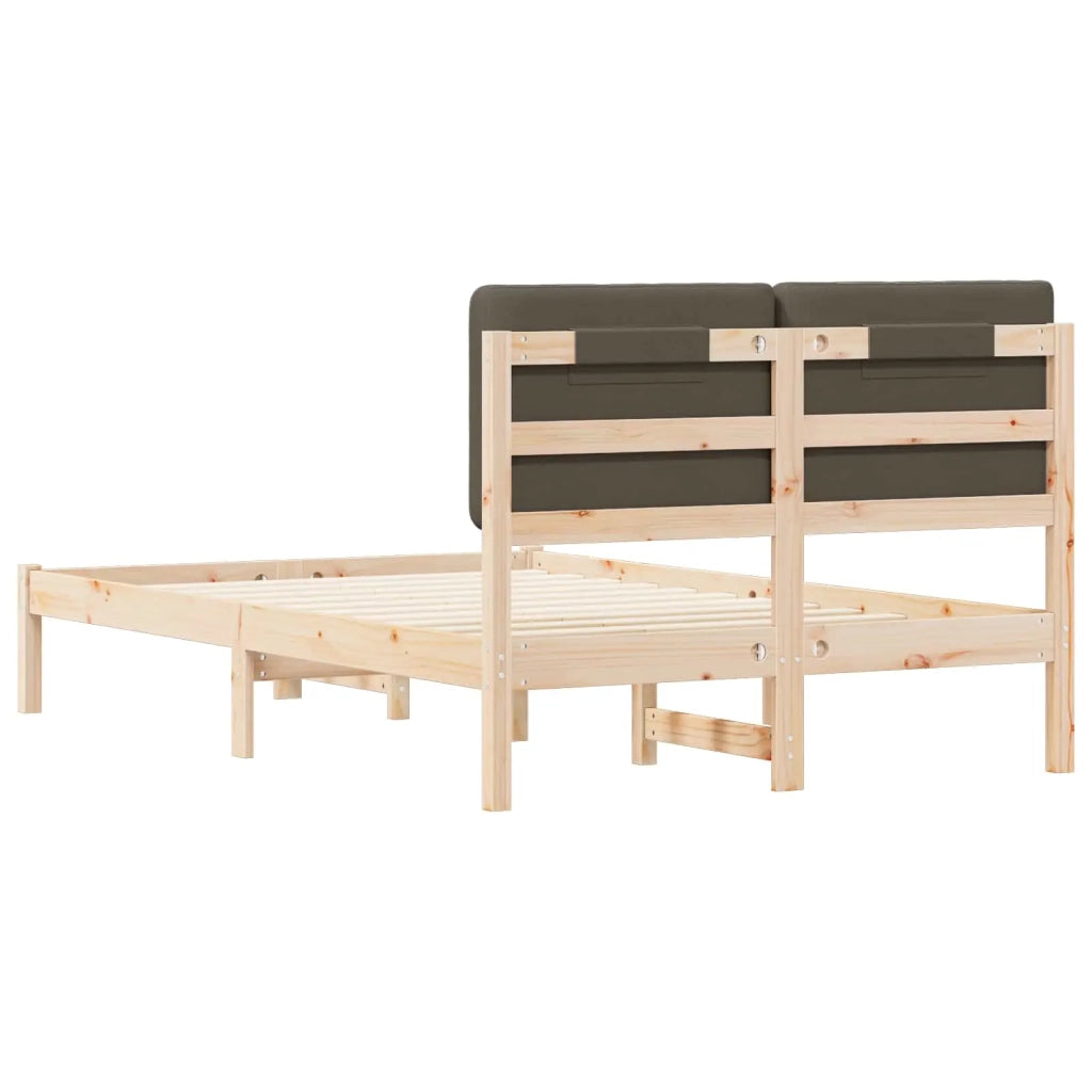 Letto con Testiera Rivestita Talpa 120 x 200 cm Pino massello