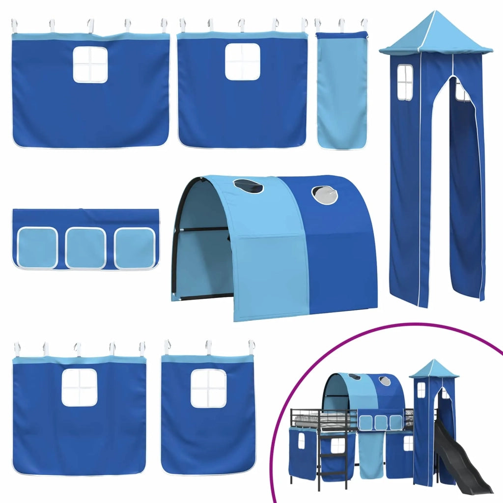 Struttura del letto loft per bambini Nero e Blu 80 x 200 cm 42020879