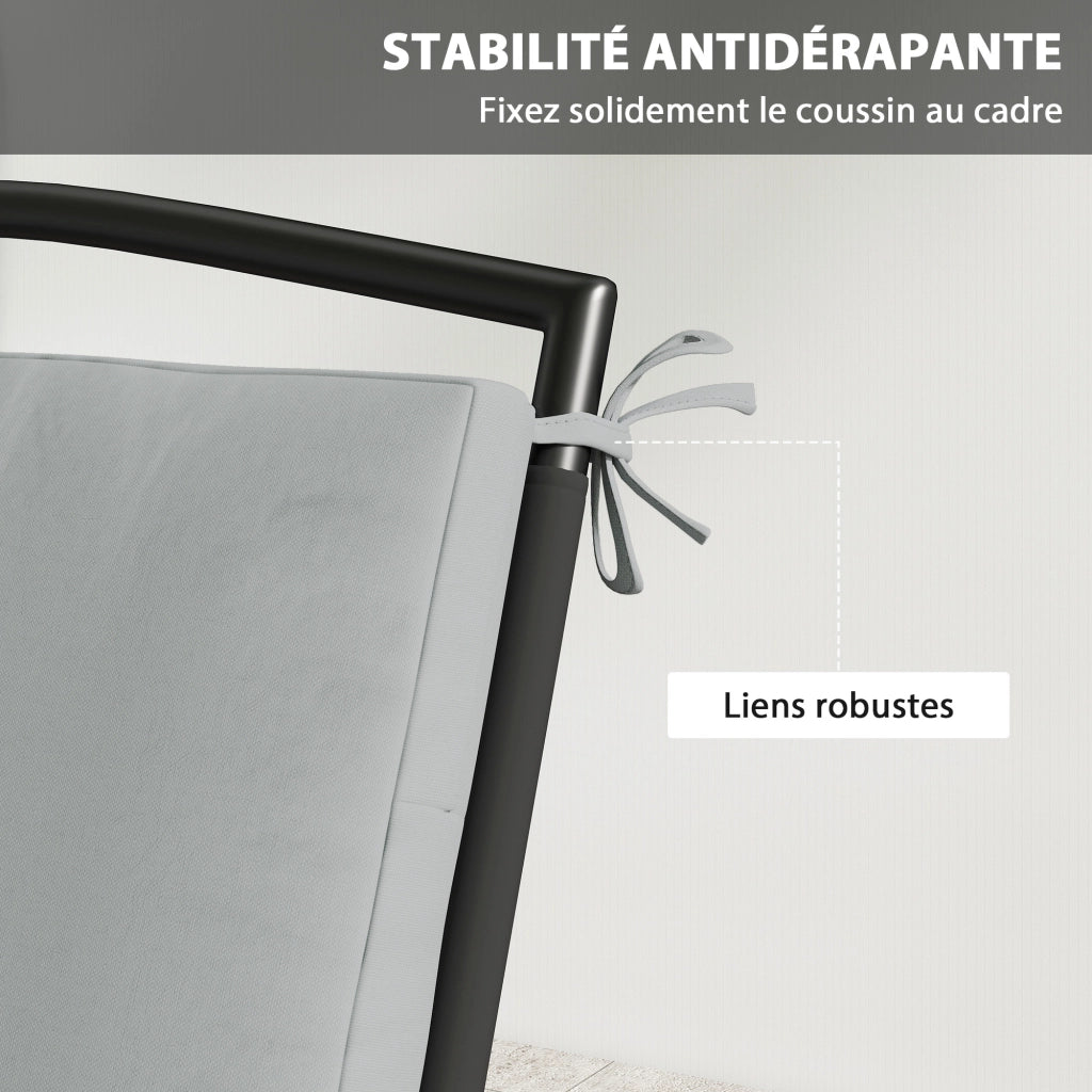 Cuscini per sedie da giardino set 2 pezzi ¨C Xylo ¨C 50x50 cm grigio antiscivolo