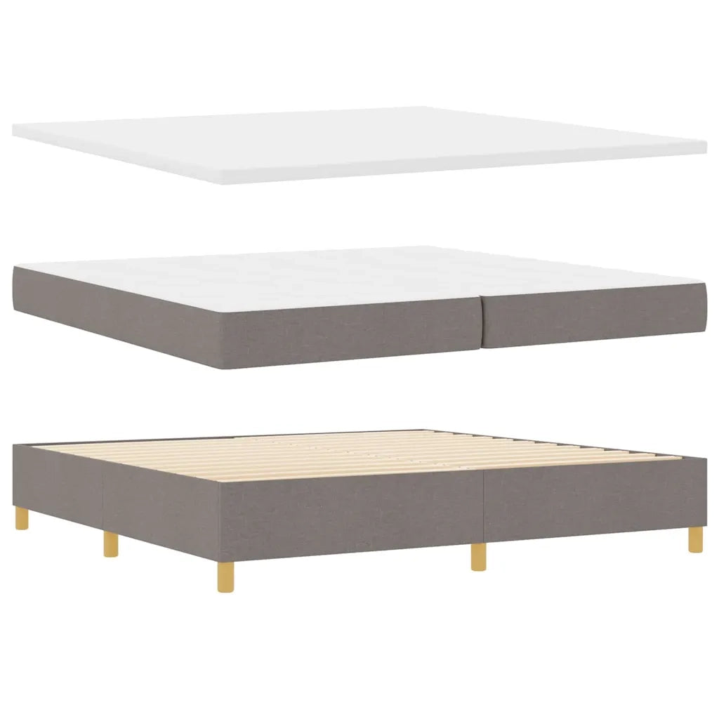 Letto a Sorgente LED con materasso Talpa 200 x 200 cm Tessuto