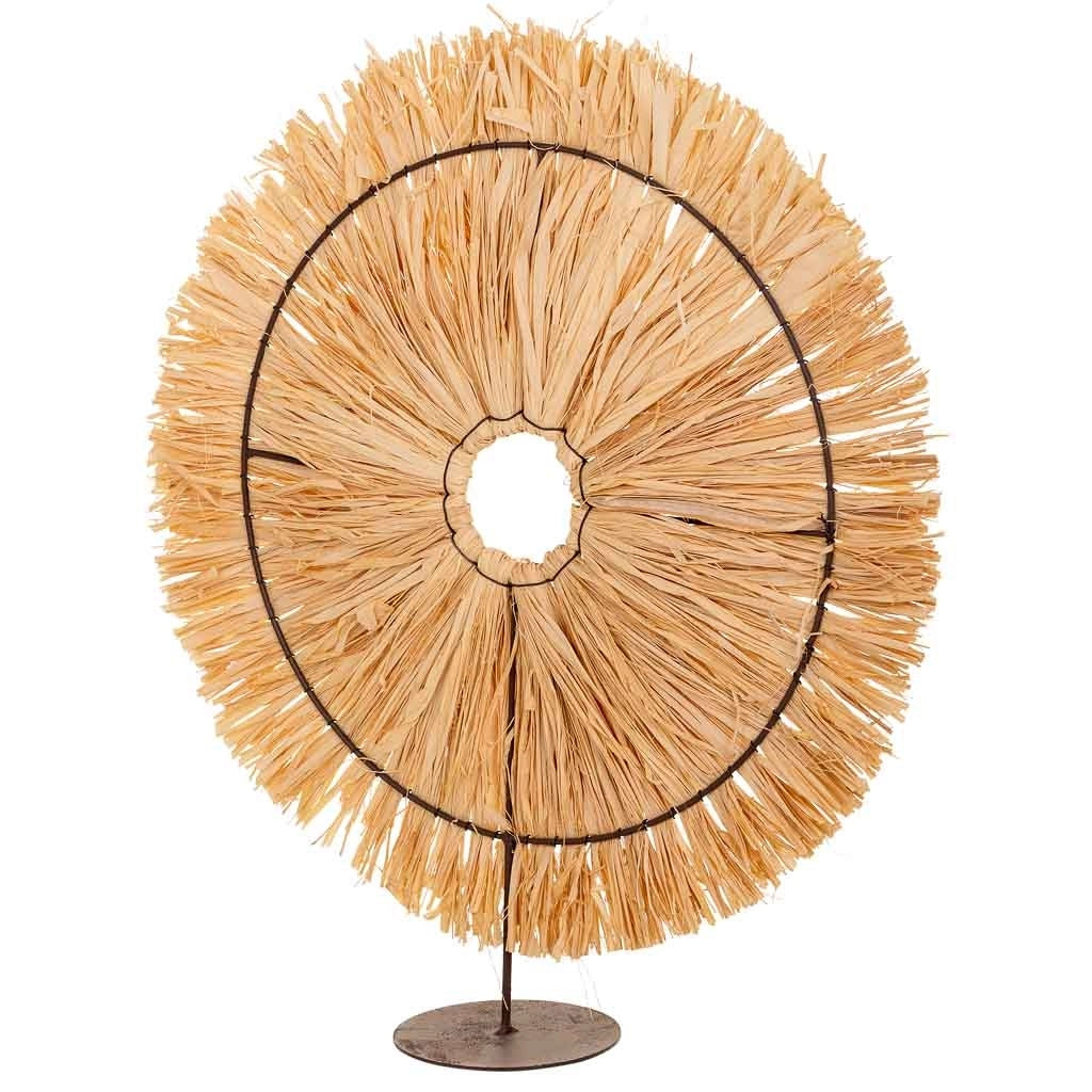 Figura decorativa in fibra naturale marrone 45x02x50h