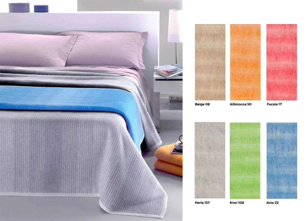 Coperta Jacquard in Misto Lana Modello Magic - Maxi - Perla 137