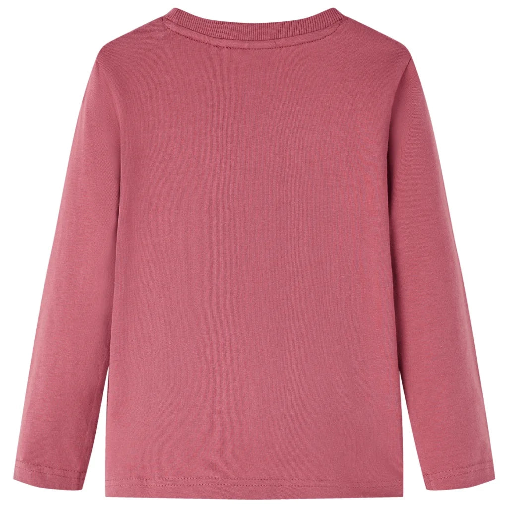 Maglietta da Bambino a Maniche Lunghe Rosso Scuro 104 12865
