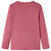 Maglietta da Bambino a Maniche Lunghe Rosso Scuro 104 12865
