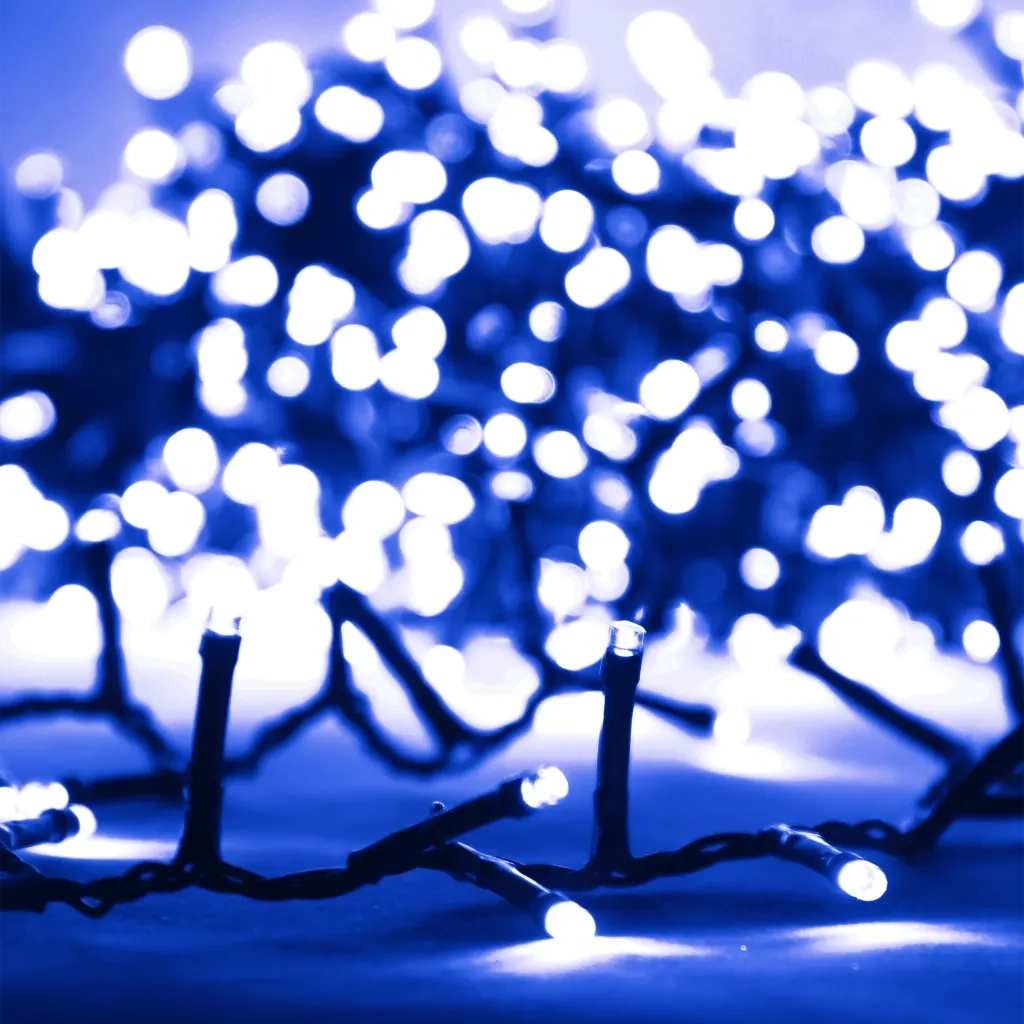 Stringa LED Compatta con 2000 Luci LED Blu 45 m PVC 343266
